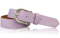 MELANIE Damen Ledergürtel Echtleder 3,5 cm Dornschnalle altsilber
