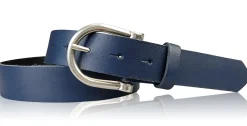 MELANIE Damen Ledergürtel Echtleder 3,5 cm Dornschnalle altsilber
