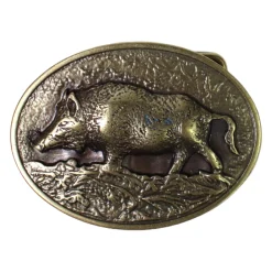 Messing Gürtelschnalle, Trachten Wildschwein Buckle für 4 cm Gürtel