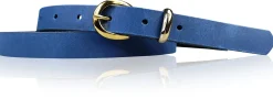 MIA 2 Damen Ledergürtel Echtleder 2 cm Gürtelschnalle und Schlaufe vergoldet