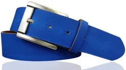 MILANO: Basic Gürtel 4 cm aus echtem Leder mit schöner altsilbernen Gürtelschnalle