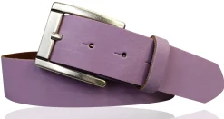 MILANO: Basic Gürtel 4 cm aus echtem Leder mit schöner altsilbernen Gürtelschnalle