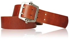 Militärgürtel 4,7cm breit, 4 mm dickes Vollrindleder, Doppeldornschnalle mit Drehgelenk