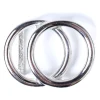 Modische Gürtelschnalle Doppelringe, silber, 3 cm, Damen