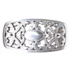Modische Gürtelschnalle silber, 3 cm, Damen, florales Muster