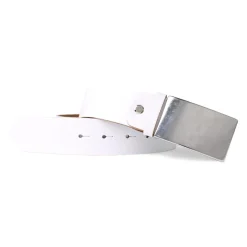 MODISCHER CASUAL GÜRTEL: Ledergürtel, 3,8 cm breit, silberne Gürtelschnalle, kürzbar