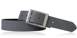 Modischer Ledergürtel 4 cm für Damen mit silbern glänzender Gürtelschnalle