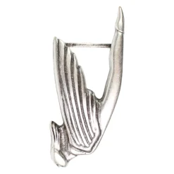 Motivschnalle, weiblicher Ikarus, silber, Damen, 4 cm