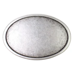 Ovale Gürtelschnalle 4 cm für Damen altsilber