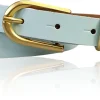 PALERMO schmaler 2 cm Damen Ledergürtel mit goldener Gürtelschnalle & Schlaufe