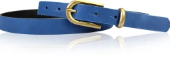 PALERMO schmaler 2 cm Damen Ledergürtel mit goldener Gürtelschnalle & Schlaufe