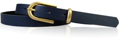 PALERMO schmaler 2 cm Damen Ledergürtel mit goldener Gürtelschnalle & Schlaufe