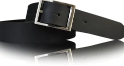 PESARO eleganter Anzuggürtel 35 mm, hochwertiges Leder, hochwertige Gürtelschnalle, kürzbar