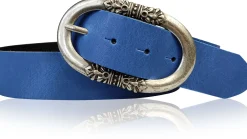 PIACENCA: Damen Ledergürtel 3,6 cm mit ovaler Gürtelschnalle und Arabesken