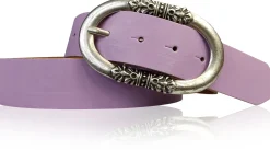 PIACENCA: Damen Ledergürtel 3,6 cm mit ovaler Gürtelschnalle und Arabesken
