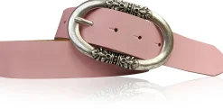 PIACENCA: Damen Ledergürtel 3,6 cm mit ovaler Gürtelschnalle und Arabesken