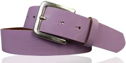 PISA: dezenter basic Gürtel 4 cm aus echtem Leder mit silberner Gürtelschnalle