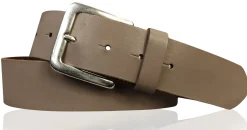PISA: dezenter basic Gürtel 4 cm aus echtem Leder mit silberner Gürtelschnalle