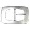 Rechteckige Gürtelschnalle silber, Dornschnalle, Gürtelschließe 4 cm
