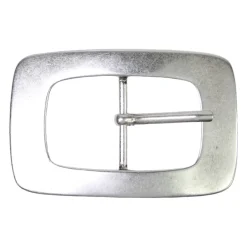 Rechteckige Gürtelschnalle silber, Dornschnalle, Gürtelschließe 4 cm
