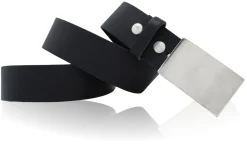 ROBERT Herrengürtel echt Leder Gürtel 4 cm Koppelschnalle glänzend, Jeansgürtel
