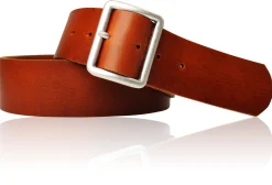 Robuster, breiter Herrengürtel 4,7cm, dickes Vollrindleder, Militärleder