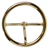 Schlichte runde Gürtelschnalle gold, Dornschnalle Damen, 4 cm