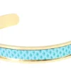schmaler Armreif aus Fischleder, Edelstahl, tolle Farben, gold