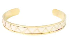 schmaler Armreif aus Fischleder, Edelstahl, tolle Farben, gold