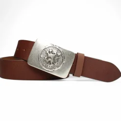 SEPP Trachtengürtel mit bayerischer Gürtelschnalle in Altsilber, 4 cm