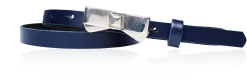 Süßer Damen Ledergürtel 1,5 cm, Gürtelschnalle Schleife silber, echt Leder