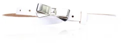Süßer Damen Ledergürtel 1,5 cm, Gürtelschnalle Schleife silber, echt Leder