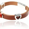süßes Lederarmband für Damen mit silbernen Zierteilen, tolle Farben