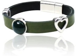süßes Lederarmband für Damen mit silbernen Zierteilen, tolle Farben