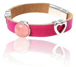 süßes Lederarmband für Damen mit silbernen Zierteilen, tolle Farben
