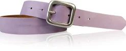 SIENA: basic Jeansgürtel 3 cm mit quadratischer silberner Gürtelschnalle, echt Ledergürtel