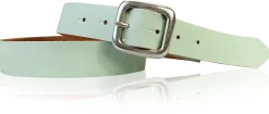 SIENA: basic Jeansgürtel 3 cm mit quadratischer silberner Gürtelschnalle, echt Ledergürtel
