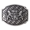 Silberne Trachtengürtelschnalle, Bayerisches Wappen Trachten Buckle für 4 cm Gürtel