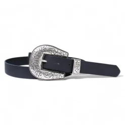SILVERSMITH Ledergürtel für Damen, Western Gürtel, silber, 3 cm