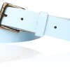 Sportiver Damen Ledergürtel 2,8 cm, Gürtelschnalle messingfarbig, echt Leder