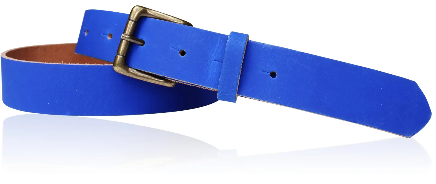 Sportiver Damen Ledergürtel 2,8 cm, Gürtelschnalle messingfarbig, echt Leder