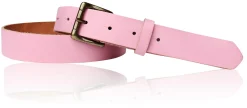 Sportiver Damen Ledergürtel 2,8 cm, Gürtelschnalle messingfarbig, echt Leder