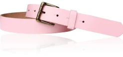 Sportiver Damen Ledergürtel 2,8 cm, Gürtelschnalle messingfarbig, echt Leder