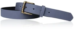 Sportiver Damen Ledergürtel 2,8 cm, Gürtelschnalle messingfarbig, echt Leder