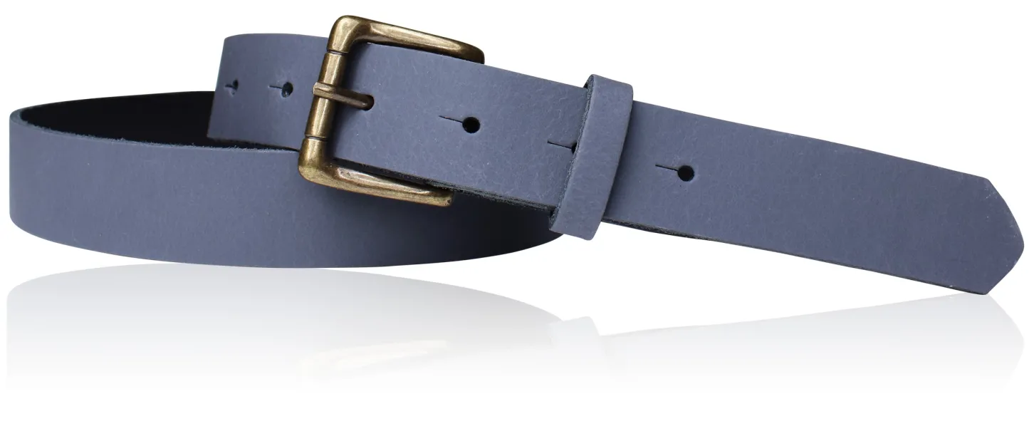 Sportiver Damen Ledergürtel 2,8 cm, Gürtelschnalle messingfarbig, echt Leder