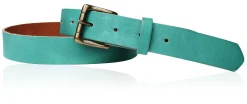 Sportiver Damen Ledergürtel 2,8 cm, Gürtelschnalle messingfarbig, echt Leder