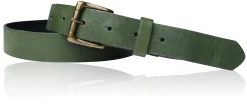 Sportiver Damen Ledergürtel 2,8 cm, Gürtelschnalle messingfarbig, echt Leder