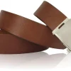 Stabiler Arbeitsgürtel 4 cm, heavy duty Ledergürtel, Stufenlos einstellbar, kürzbar, Büffelleder
