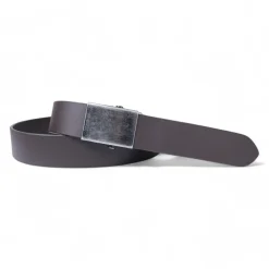 Stabiler Arbeitsgürtel 4 cm, Ledergürtel, kürzbar, Büffelleder, dunkle Militär-Schnalle