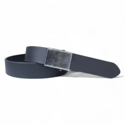 Stabiler Arbeitsgürtel 4 cm, Ledergürtel, kürzbar, Büffelleder, dunkle Militär-Schnalle